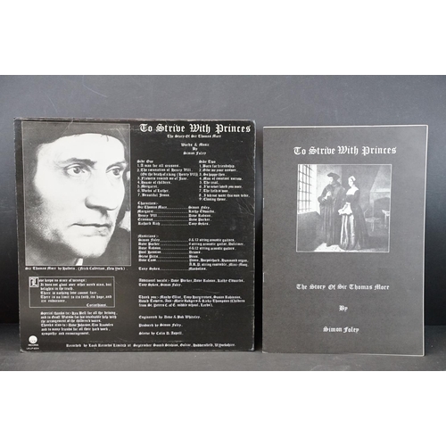 48 - Vinyl - Simon Foley – To Strive With Princes The Story Of Sir Thomas More.  Rare folk LP on (Look Re... 