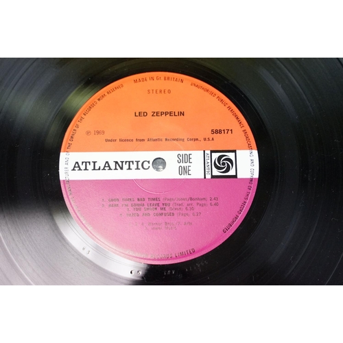 5 - Vinyl - Led Zeppelin I LP on Atlantic Records 588171. Version 8 orange sleeve lettering, plum labels... 