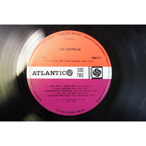 5 - Vinyl - Led Zeppelin I LP on Atlantic Records 588171. Version 8 orange sleeve lettering, plum labels... 