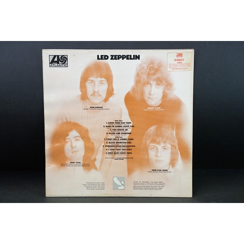 5 - Vinyl - Led Zeppelin I LP on Atlantic Records 588171. Version 8 orange sleeve lettering, plum labels... 