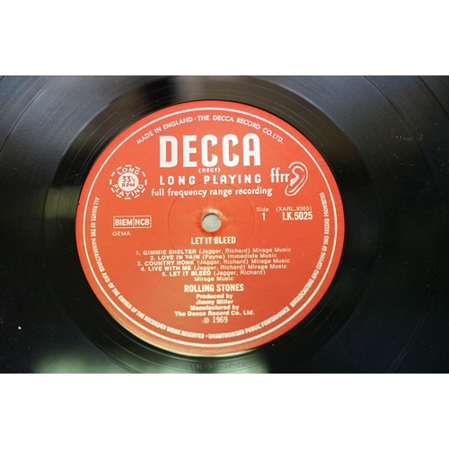 60 - Vinyl - Rolling Stones Let It Bleed on Decca Records LK 5025.  Mono pressing with unboxed Decca labe... 