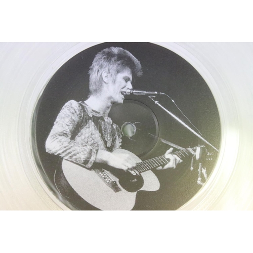 36 - Vinyl / Autograph - David Bowie - Santa Monica ’72, UK double clear vinyl, signed by Trevor Bolder -... 