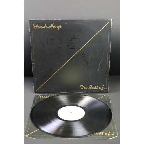 38 - Vinyl / Autographs - Uriah Heep - The Best Of. Bronze Records ILPS 9375, signed to front by 4 member... 