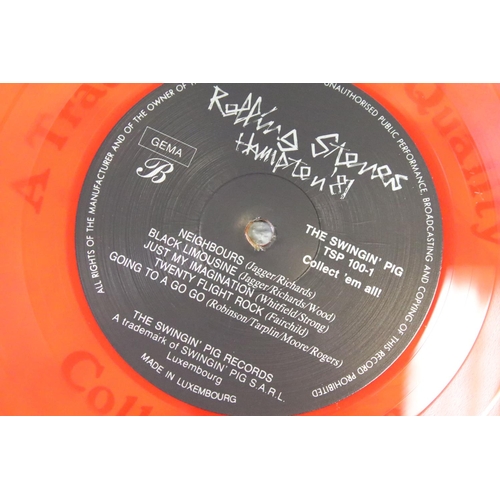 42 - Vinyl - The Rolling Stones – Hampton ’81, EU 1991 private pressing triple box set, one blue vinyl, o... 