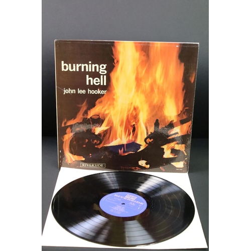 75 - Vinyl - John Lee Hooker – Burning Hell. Original UK 1964 1st mono pressing on Riverside Records RLP ... 