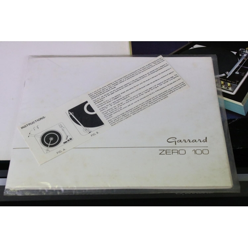 878 - Stereo equipment - An original 1970s UK made Garrard Zero 100 turntable purchased by the vendor dire... 