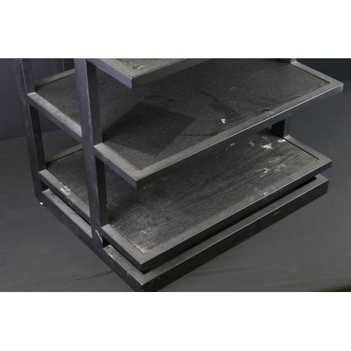 881 - Stereo equipment - Metal framed shelving unit for hi-fi seperates