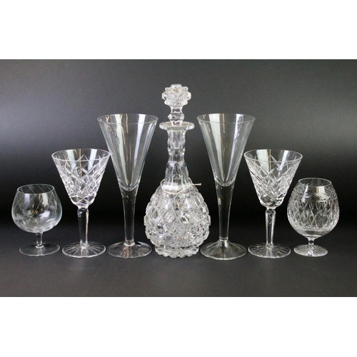 24 - Collection of 20th Century glassware to include coloured glass drinking glasses (featuring a set of ... 