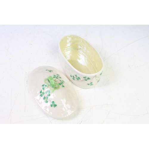 42 - Group of Belleek porcelain, second & third period, to include a 2nd period clover pattern trio and o... 