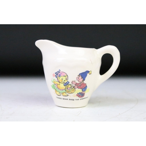 62 - Mid 20th C childs Noddy tea set with transfer printed scenes, to include 2 x teapots (one with cover... 