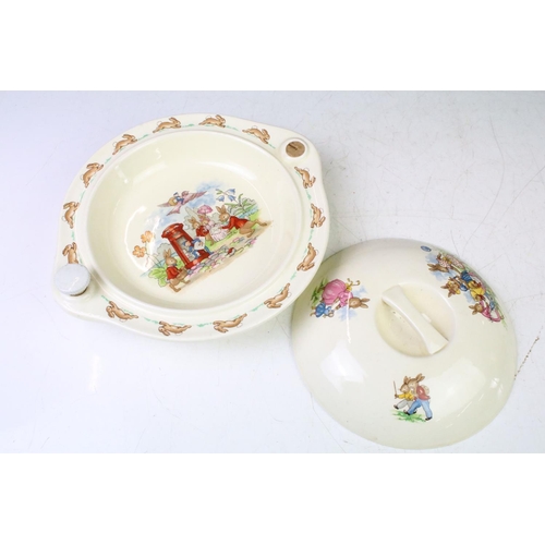 83 - Royal Doulton Bunnykins ceramics to include a lidded dish, two childs bowls, four mugs, four plates ... 