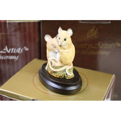 119 - Collection of Country Artists and Border Fine Arts animal figurines most in their original boxes to ... 