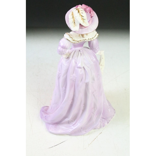 99 - Six porcelain lady figurines to include Coalport; Mrs Fitzherbert, Lillie Langstry, Lady Castlemaine... 