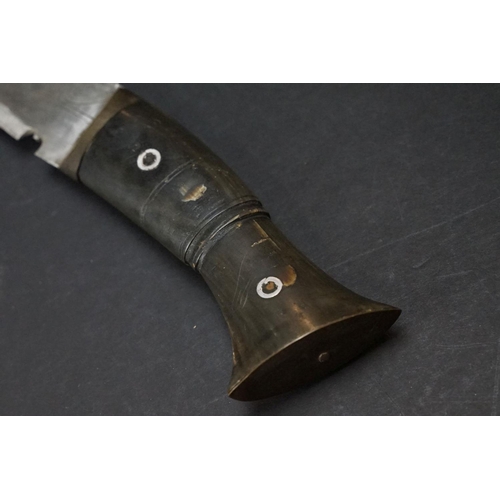 209 - Nepalese Kukri Knife in leather scabbard