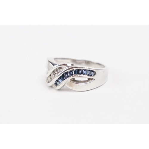 239 - 14ct White Gold Sapphire and Diamond Ring