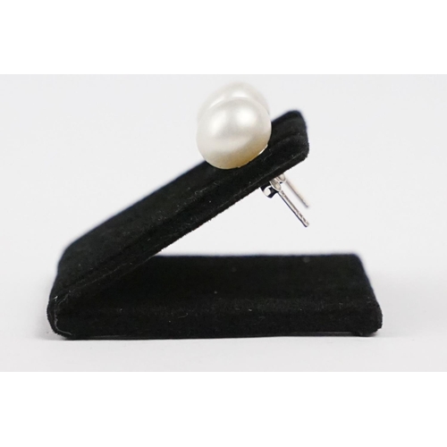 264 - Pair of Freshwater Pearl Studs on Silver Posts