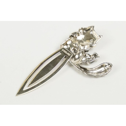 265 - Silver Bookmark with Cat finial