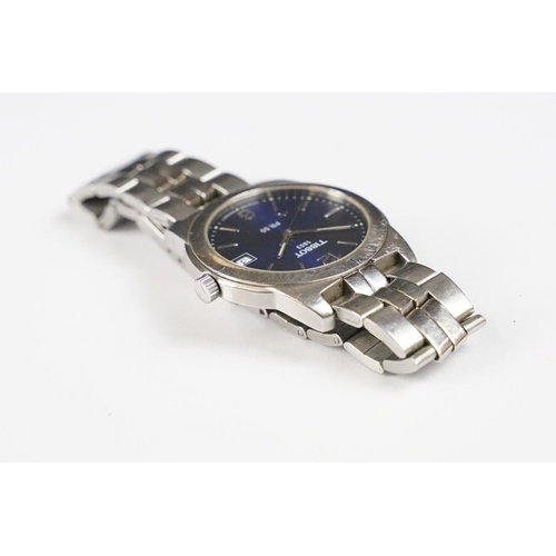 293 - A gents Tissot 1853 PR 50 Swiss made wristwatch, quartz movement, blue dial, date function to 3 o'cl... 