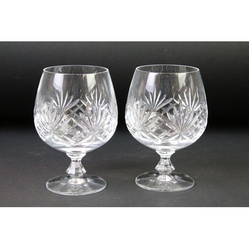 129 - Collection of 20th century cut crystal glassware to include Edinburgh Crystal & Stuart Crystal examp... 