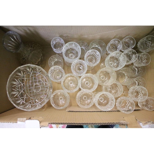 129 - Collection of 20th century cut crystal glassware to include Edinburgh Crystal & Stuart Crystal examp... 