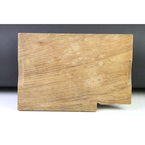 165A - Ben Oxley ‘ The Windsor Mouseman ‘ Oak Cheese Board with carved mouse to corner, 33cm long