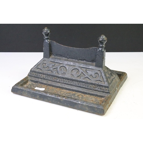 385 - 19th Century Victorian  cast iron boot scrape together with a boot jack and a cobblers shoe last. Bo... 