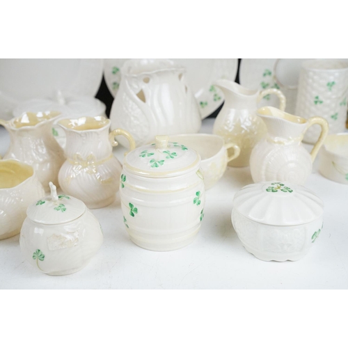 102 - Collection of Belleek ceramics to include 4th to 7th period marks. The lot to include twelve pieces ... 