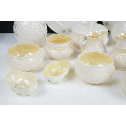 102 - Collection of Belleek ceramics to include 4th to 7th period marks. The lot to include twelve pieces ... 