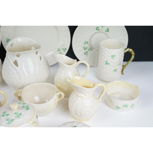 102 - Collection of Belleek ceramics to include 4th to 7th period marks. The lot to include twelve pieces ... 