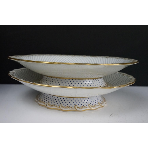 103 - Collection of 19th Century Victorian plates and tazza dishes to include seven plates with moulded gi... 