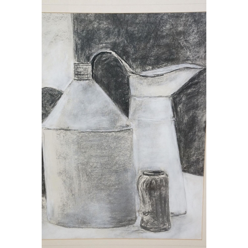 535 - Attributed to Penelope and Clifford Ellis, Three monochrome Charcoal Pictures on paper still life dr... 