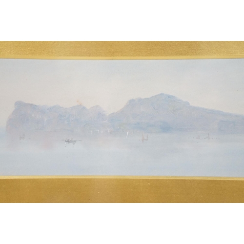 536 - Rosa Corelli (1800 -) - Two watercolour on paper paintings depicting the Isle of Capri and Mount Ves... 