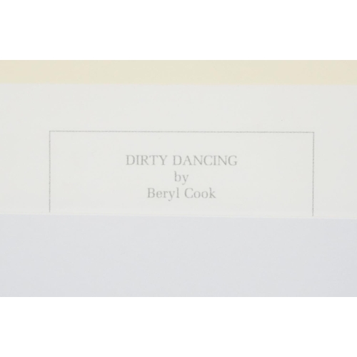 543 - Beryl Cook (1926 - 2008), Dirty Dancing, colour print, 62.5 x 40cm together with Drinkies, colour pr... 