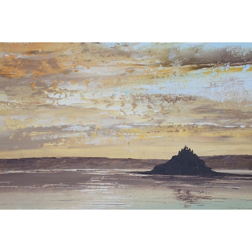 548 - Nigel Hallard (1936 - 2000), St Michael's Mount from Marazion, oil on canvas, signed lower left, 39.... 