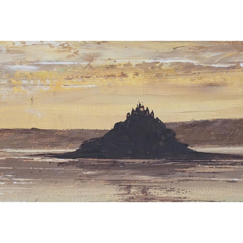 548 - Nigel Hallard (1936 - 2000), St Michael's Mount from Marazion, oil on canvas, signed lower left, 39.... 