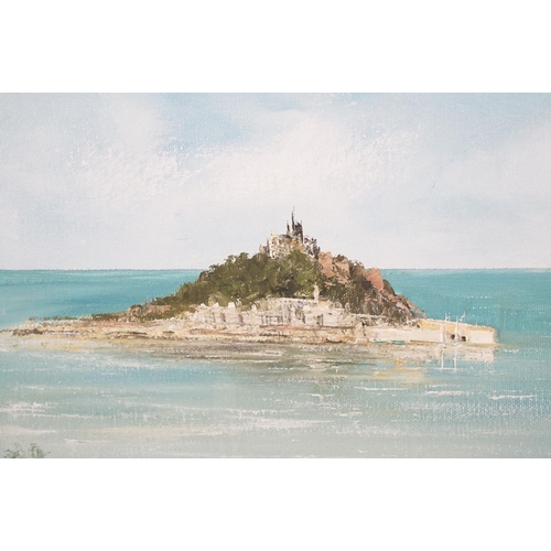 548 - Nigel Hallard (1936 - 2000), St Michael's Mount from Marazion, oil on canvas, signed lower left, 39.... 