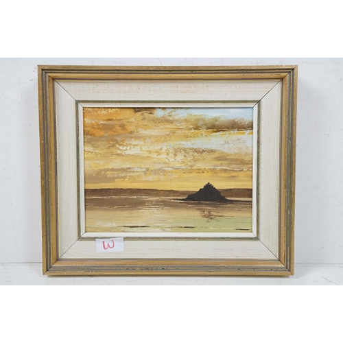 548 - Nigel Hallard (1936 - 2000), St Michael's Mount from Marazion, oil on canvas, signed lower left, 39.... 