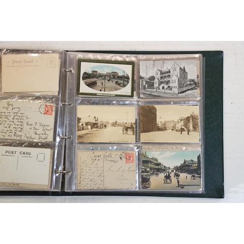 488 - Collection of early 20th century postcards contained within two albums, mostly depicting Queensland,... 