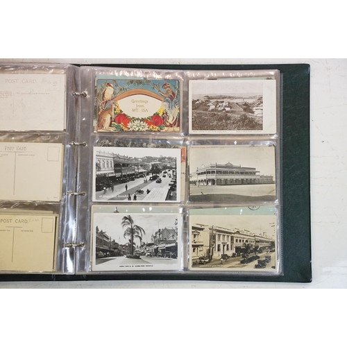 488 - Collection of early 20th century postcards contained within two albums, mostly depicting Queensland,... 