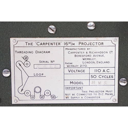 422 - The 'Carpenter' 16mm cine projector, together with a Goodmans Industries Ltd accoustical speaker. (B... 