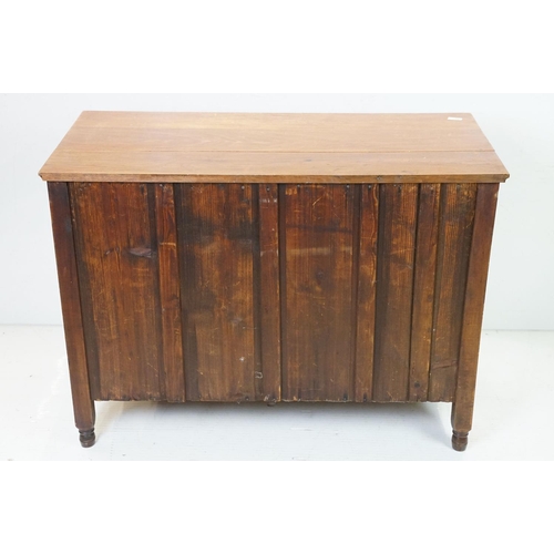 649 - Early 20th century Walnut and Burr Walnut Chest of Two Short over Two Long Drawers, 77cm high x 103c... 