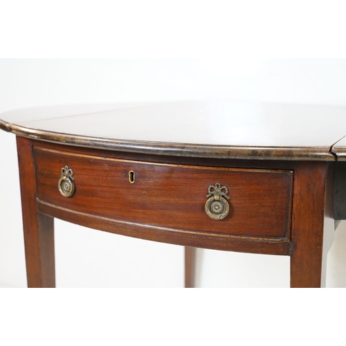 653 - 19th century Mahogany Drop Flap Table of small proportions with single drawer to end, 74cm high x 76... 