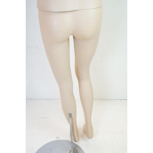 659 - Shop Display Female Mannequin held on a circular metal base, 161cm high