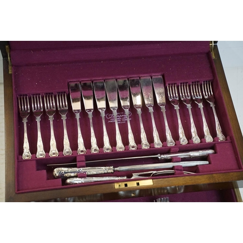 323 - A Warris canteen of silver plated cutlery to include carving set.