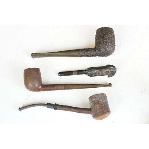 346 - A small group of mixed collectables to include estate pipes, cufflinks, coins, military medal...etc.... 