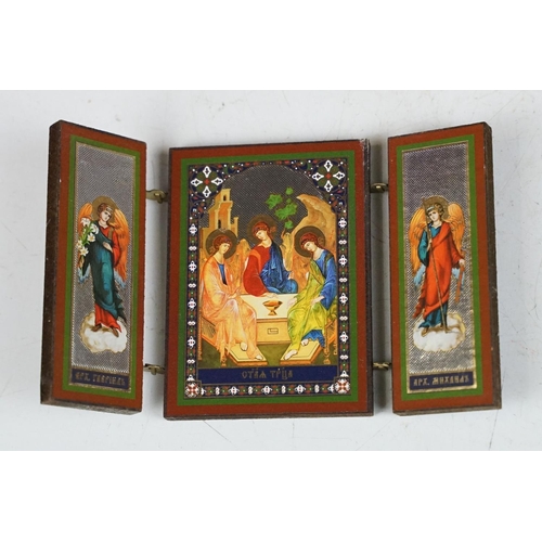 367 - A small group of religious collectables to include a blanc de chine virgin mary and a selection of i... 