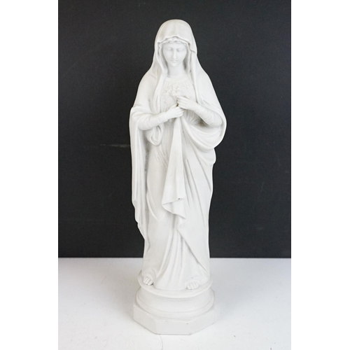 367 - A small group of religious collectables to include a blanc de chine virgin mary and a selection of i... 