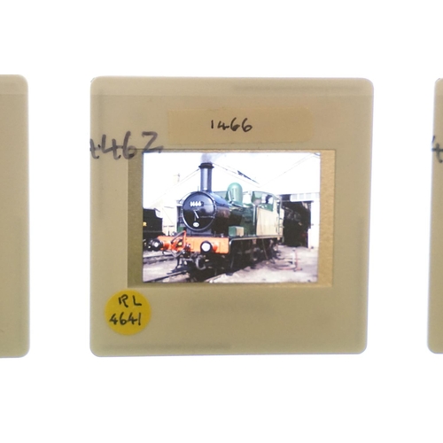 441 - Collection of late 20th Century steam train and railway interest slides covering a great number of U... 