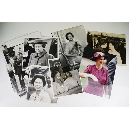 461 - A collection of approx fifty original press photographs of the British Royal family to include many ... 