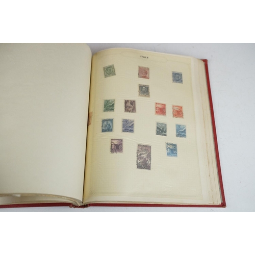 462 - A collection of British, Commonwealth and world stamps contained within a red simplex album to inclu... 